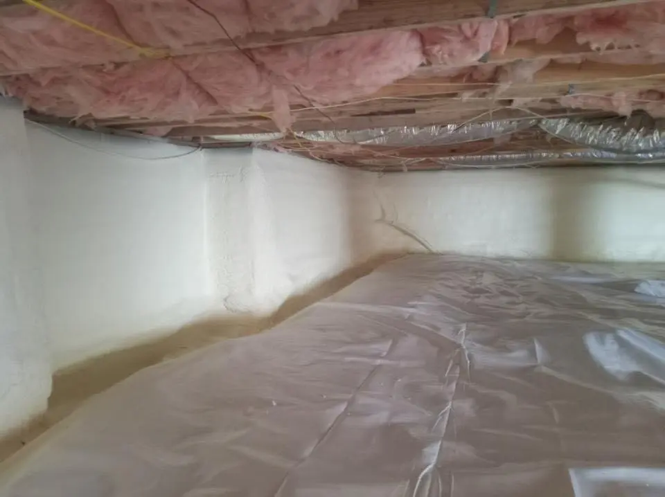 Crawl space encapsulation with closed-cell spray foam for Roof Waterproofing in Marathon